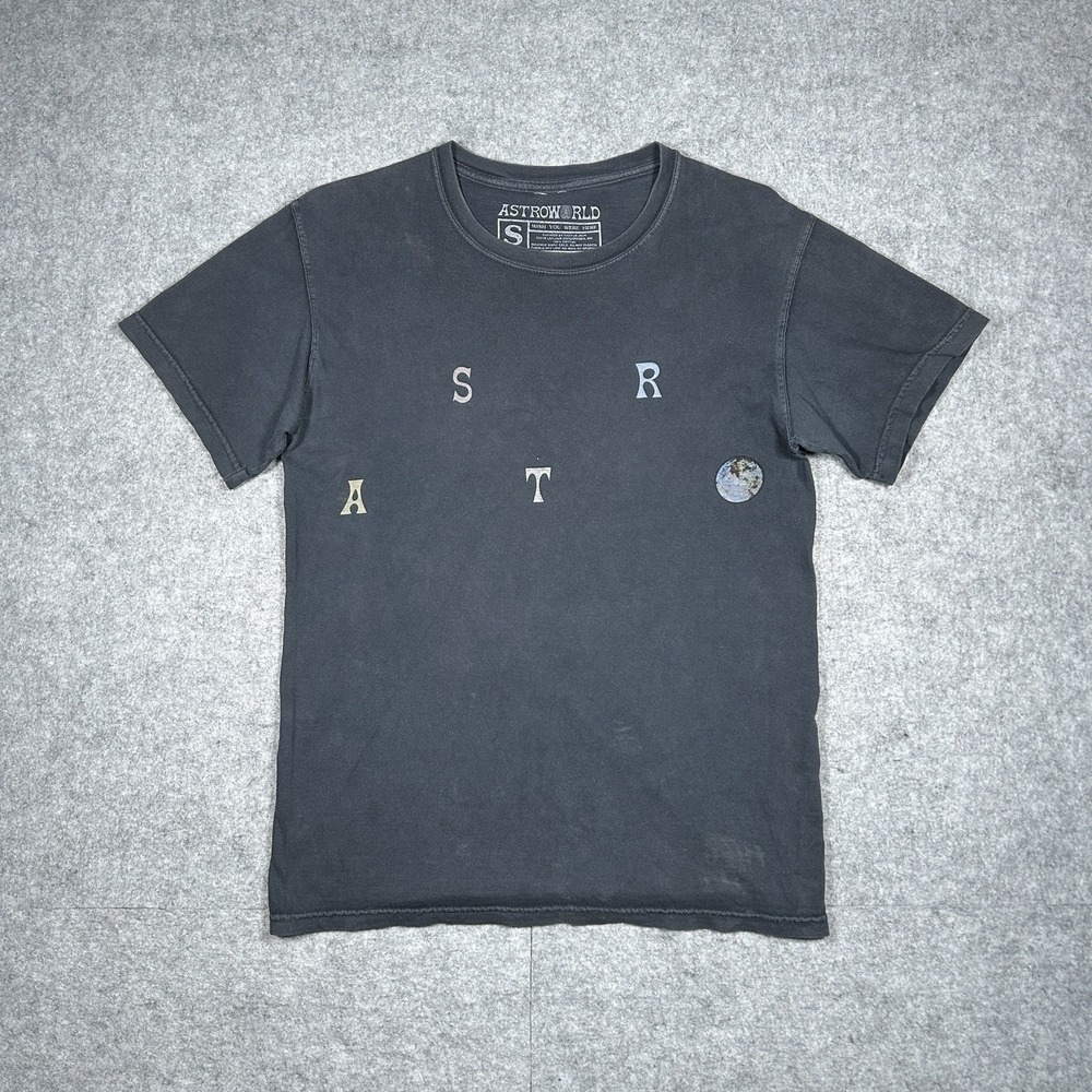 Astroworld Travis Scott T Shirt Men's Size Small Black Faded Wish‎ You Were Here